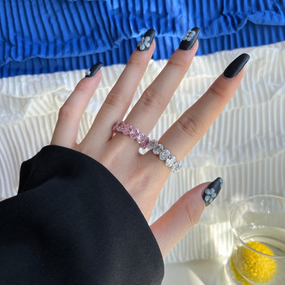 [Raffine] Anillo de tenis de corte cojín alargado y delicado