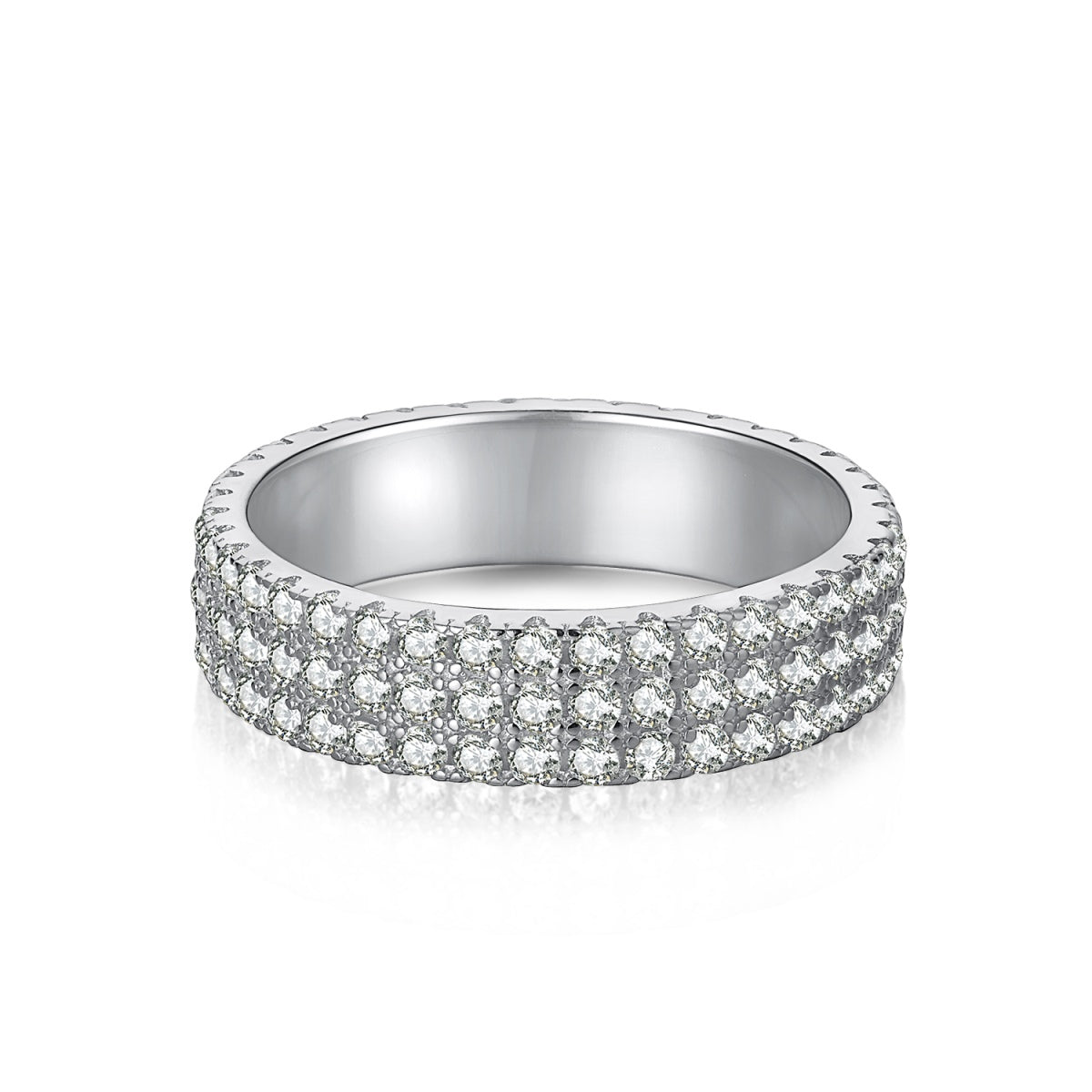 [Raffine] Anillo de tenis de corte redondo delicado