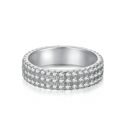 [Raffine] Anillo de tenis de corte redondo delicado