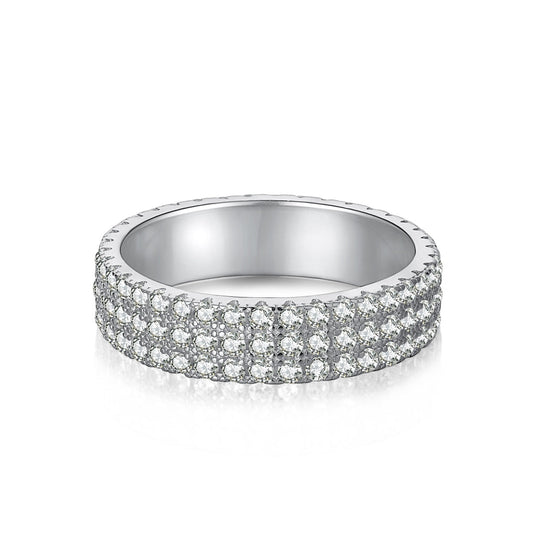 [Raffine] Anillo de tenis de corte redondo delicado
