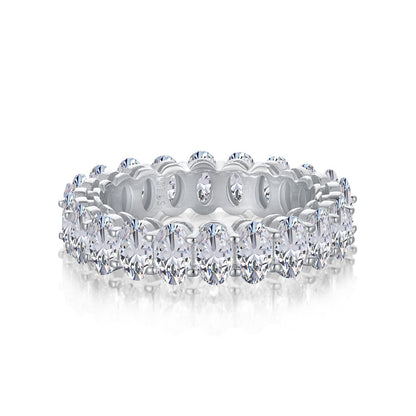 [Raffine]Anillo de tenis con corte ovalado ornamentado