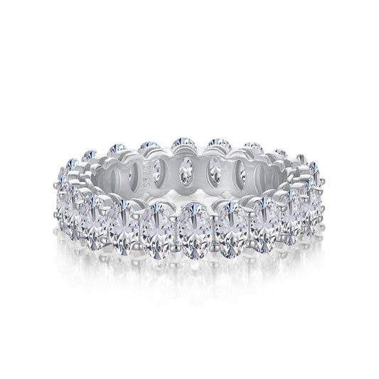 [Raffine]Anillo de tenis con corte ovalado ornamentado