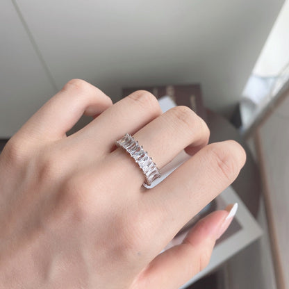 [Raffine] Anillo único de corte radiante y colorido