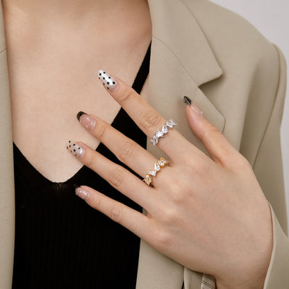 [Raffine] Anillo delicado de múltiples cortes