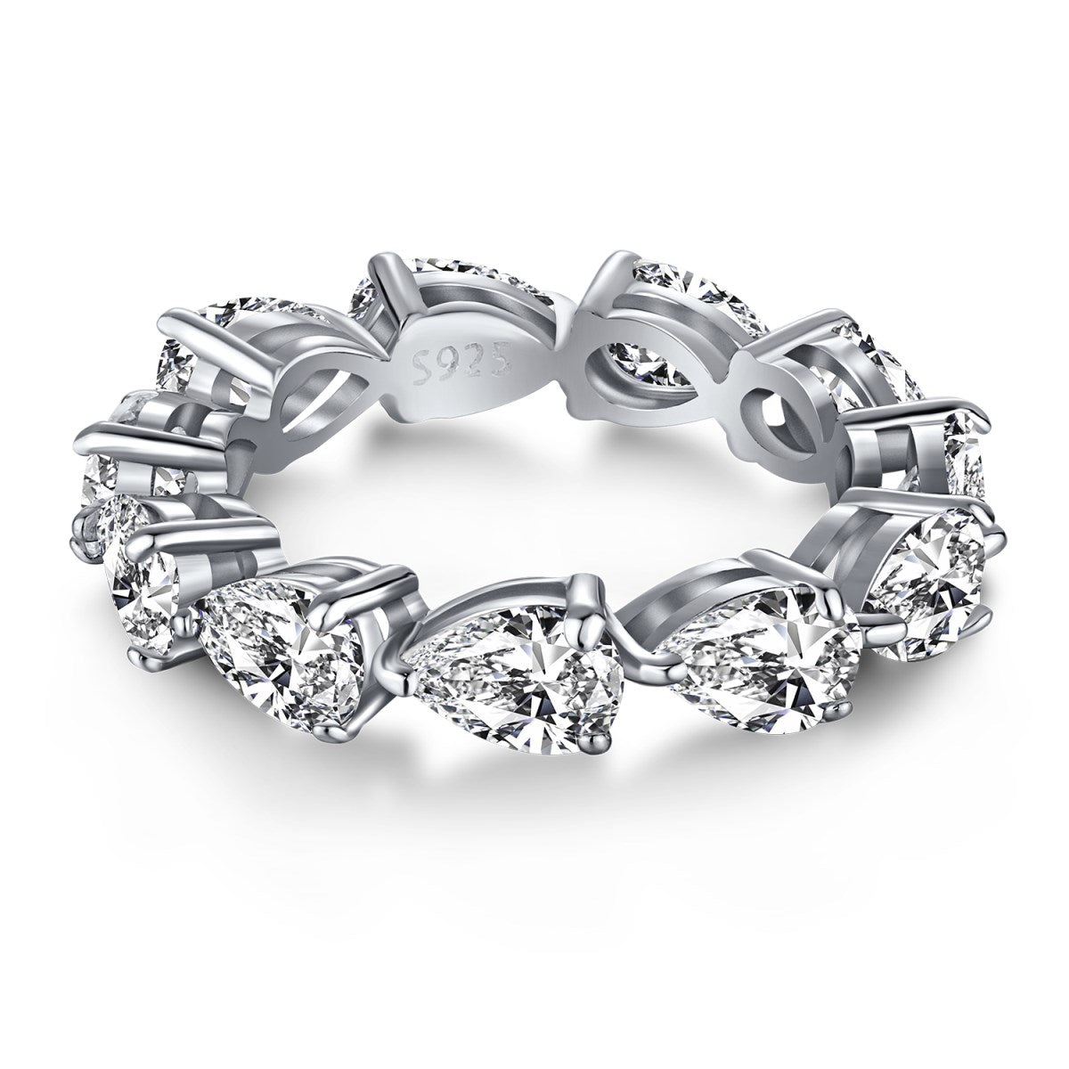 [Raffine] Exquisito anillo de tenis con corte de pera