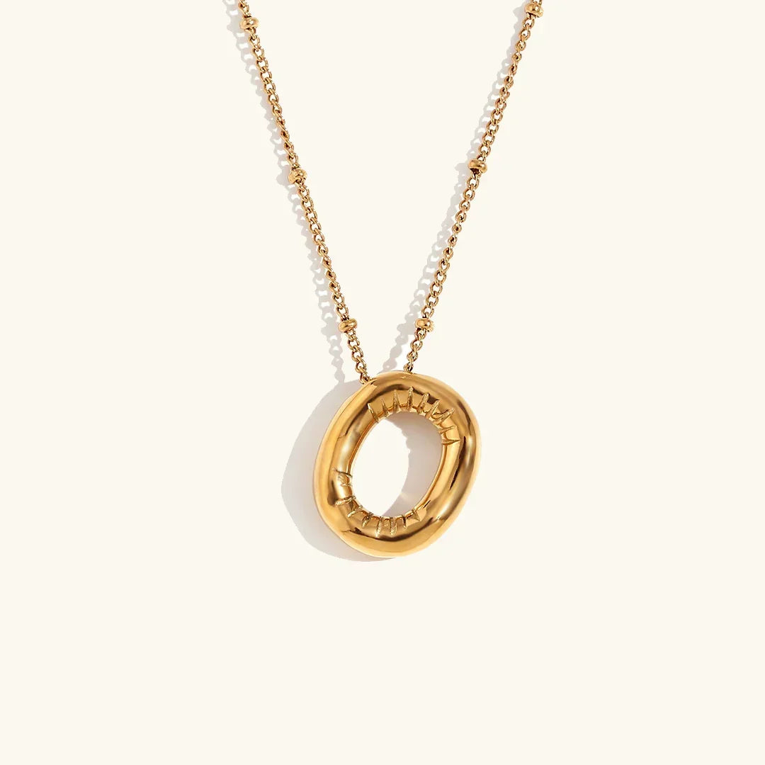 [Raffine]Balloon Gold Initial Necklace