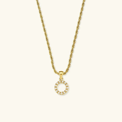 [Raffine]Elodie Initial Letter Pearl Necklace