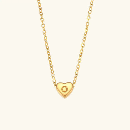 [Raffine]Heart Initial Gold Necklace