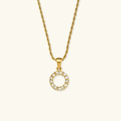 [Raffine]Maeve Letter Initial Diamond Necklace