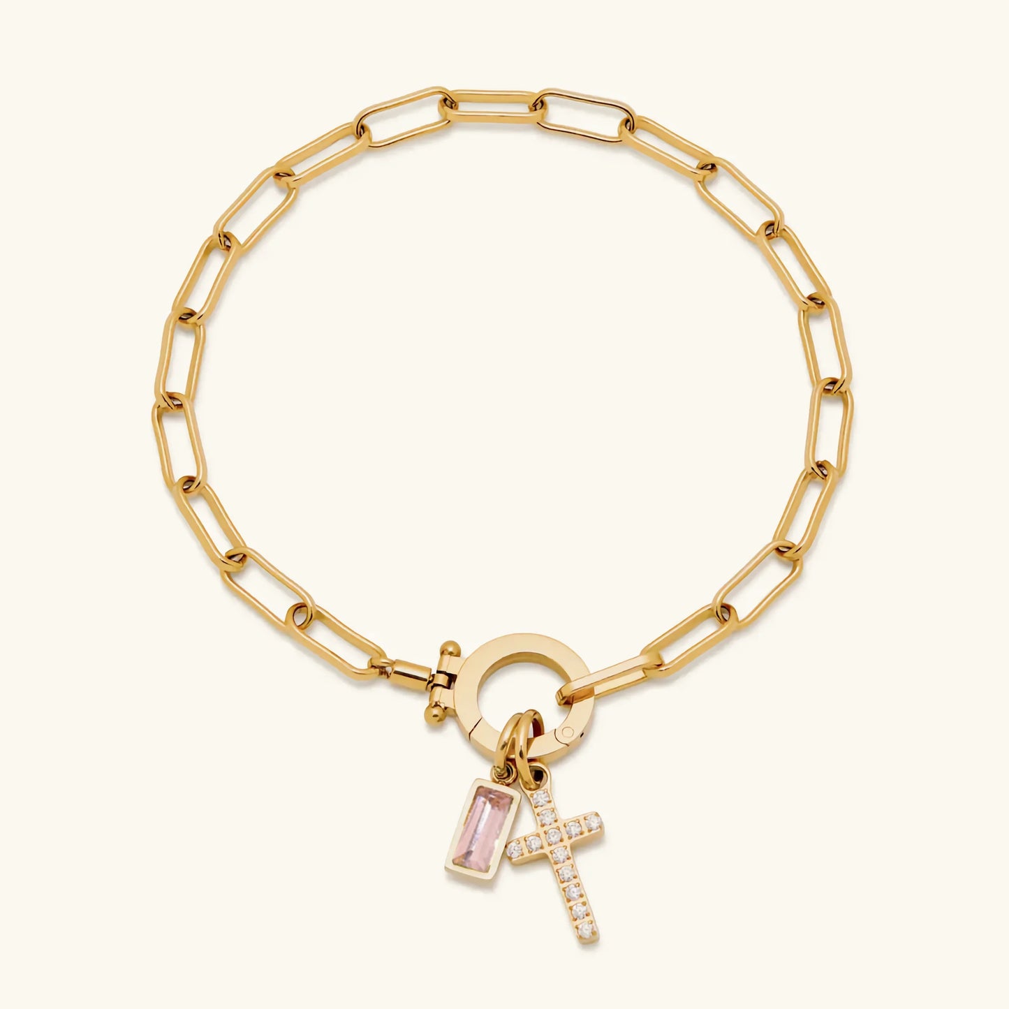 [Raffine]Annabella Birthstone Cross Bracelet