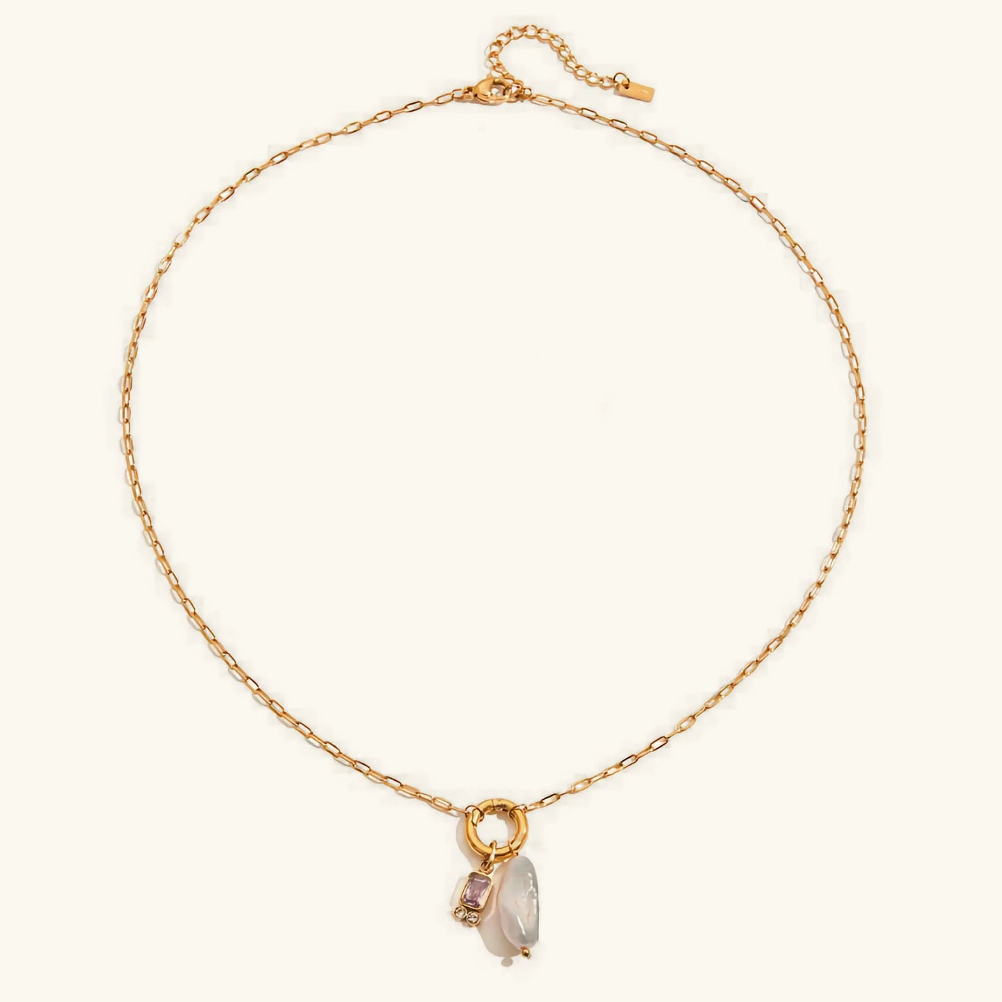 [Raffine]Caitlin Birthstone Pearl Necklace