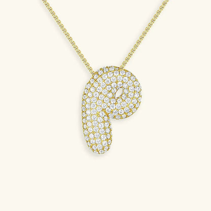 [Raffine]Bubble Initial Diamond Necklace