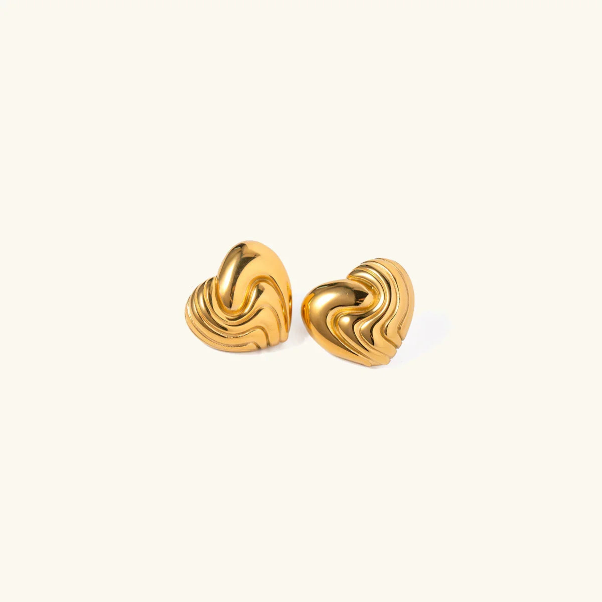 [Raffine]Milena Heart Gold Earrings