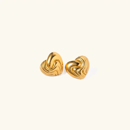 [Raffine]Milena Heart Gold Earrings