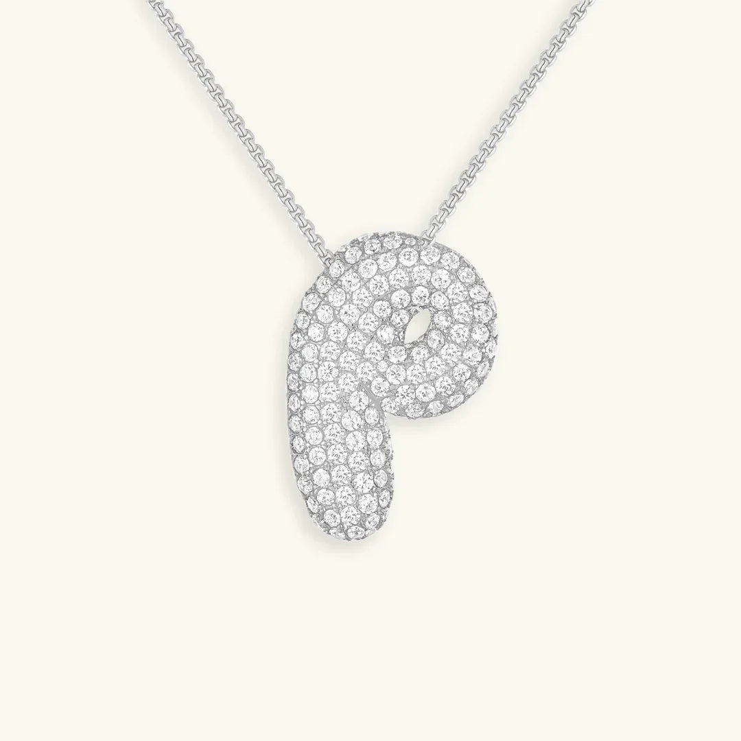 [Raffine]Bubble Initial Diamond Necklace