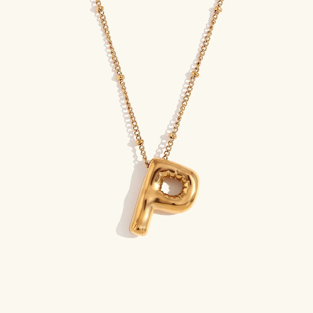 [Raffine]Balloon Gold Initial Necklace