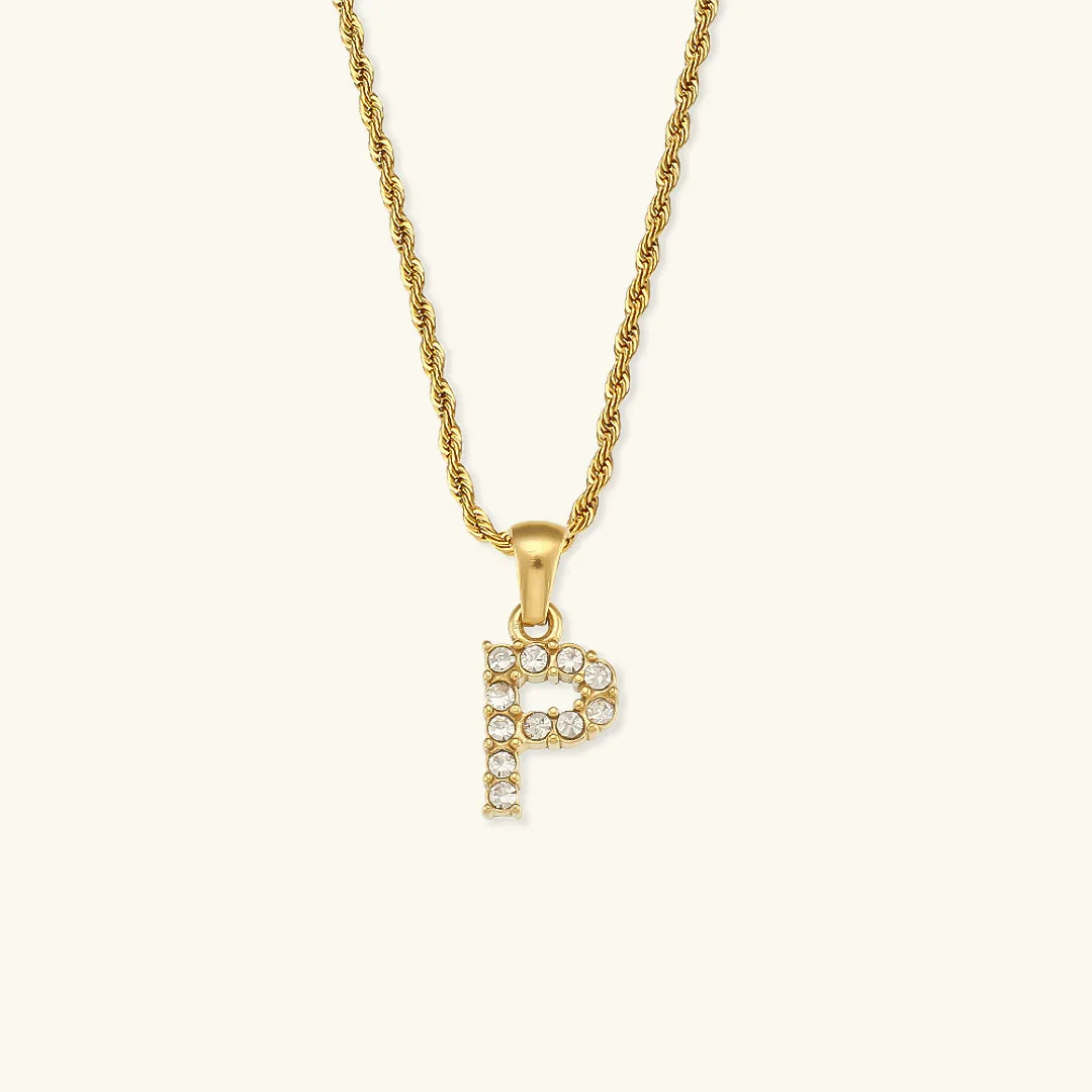 [Raffine]Maeve Letter Initial Diamond Necklace
