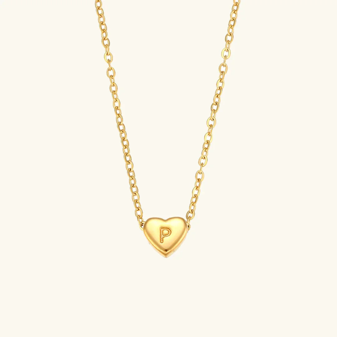 [Raffine]Heart Initial Gold Necklace