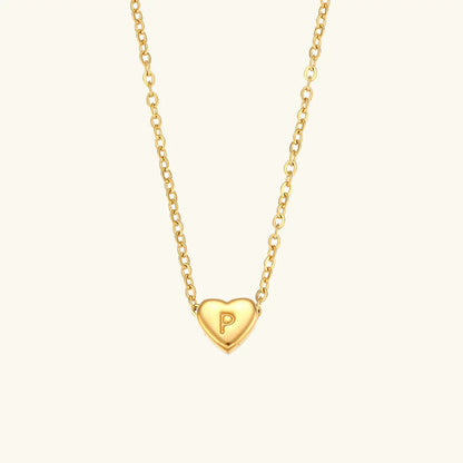 [Raffine]Heart Initial Gold Necklace