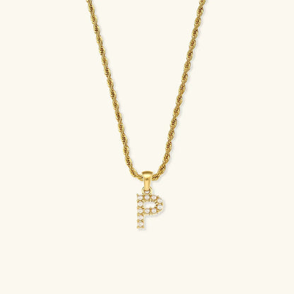 [Raffine]Elodie Initial Letter Pearl Necklace