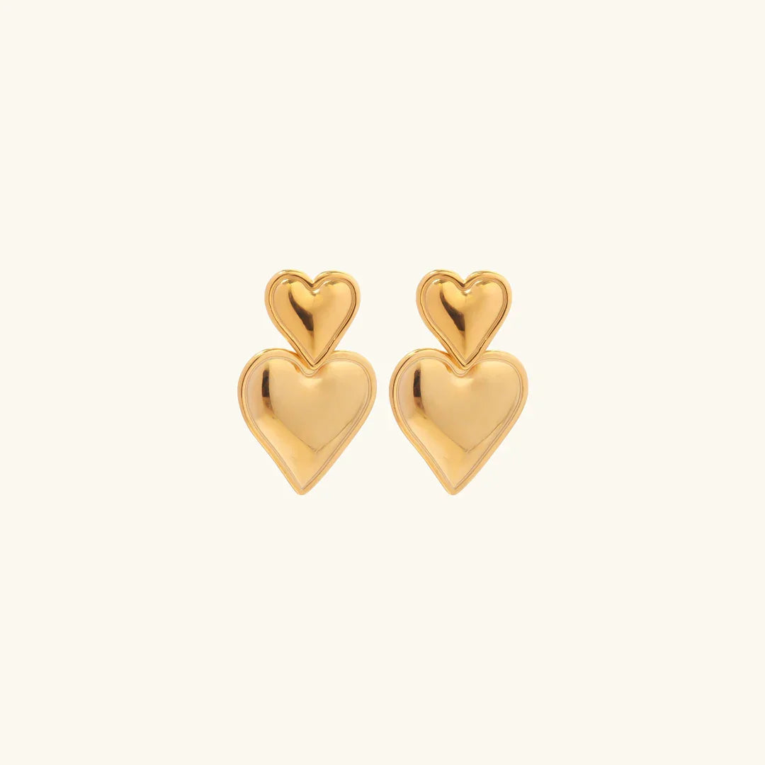 [Raffine]Zofia Gold Heart Earrings