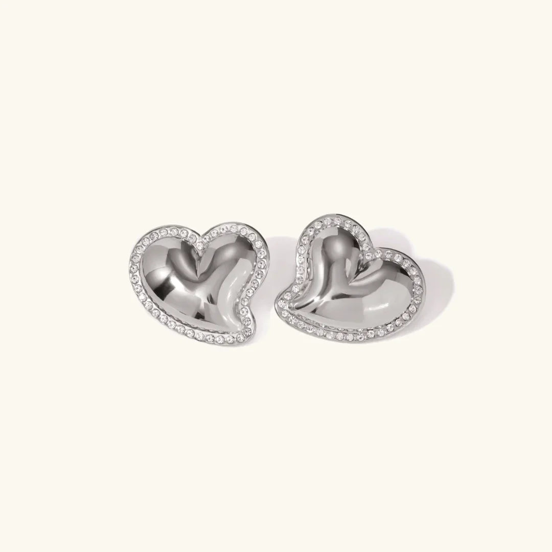 [Raffine]Holly Heart Gold Earrings