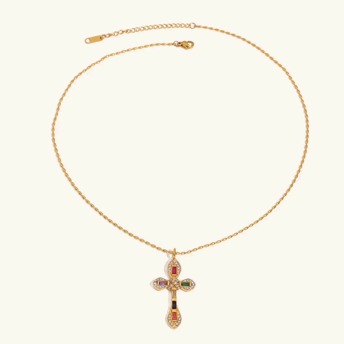 [Raffine]Olea Diamond Crucifix