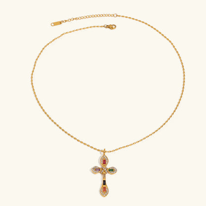 [Raffine]Olea Diamond Crucifix