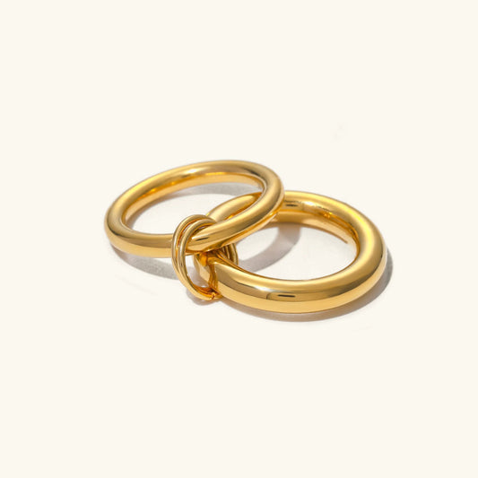 [Raffine]Dune Stacked Gold Ring