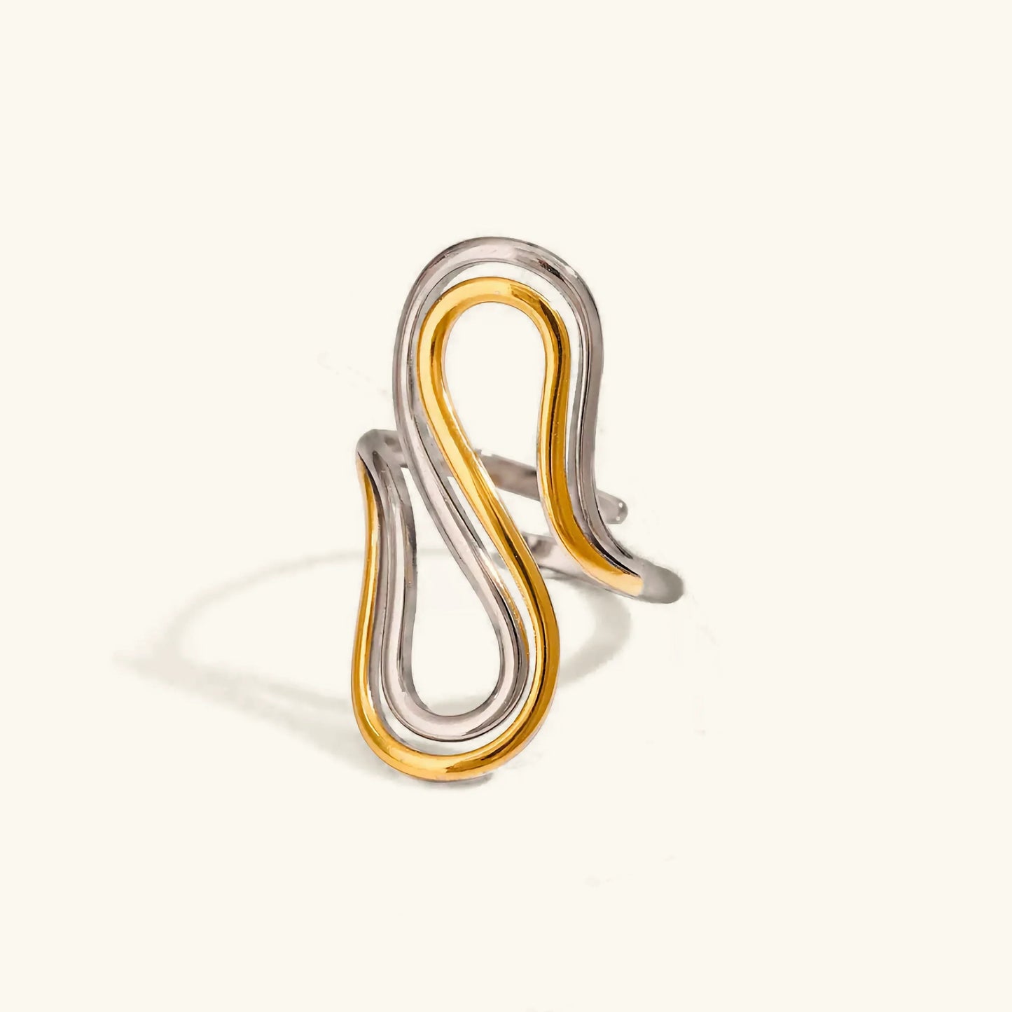 [Raffine]Halle Abstract Gold Ring
