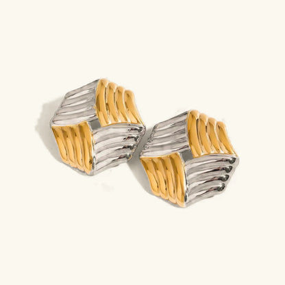 [Raffine]Vanessa Criss Cut Gold Earrings