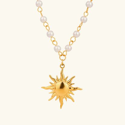 [Raffine]Apollo Sun Pearl Necklace