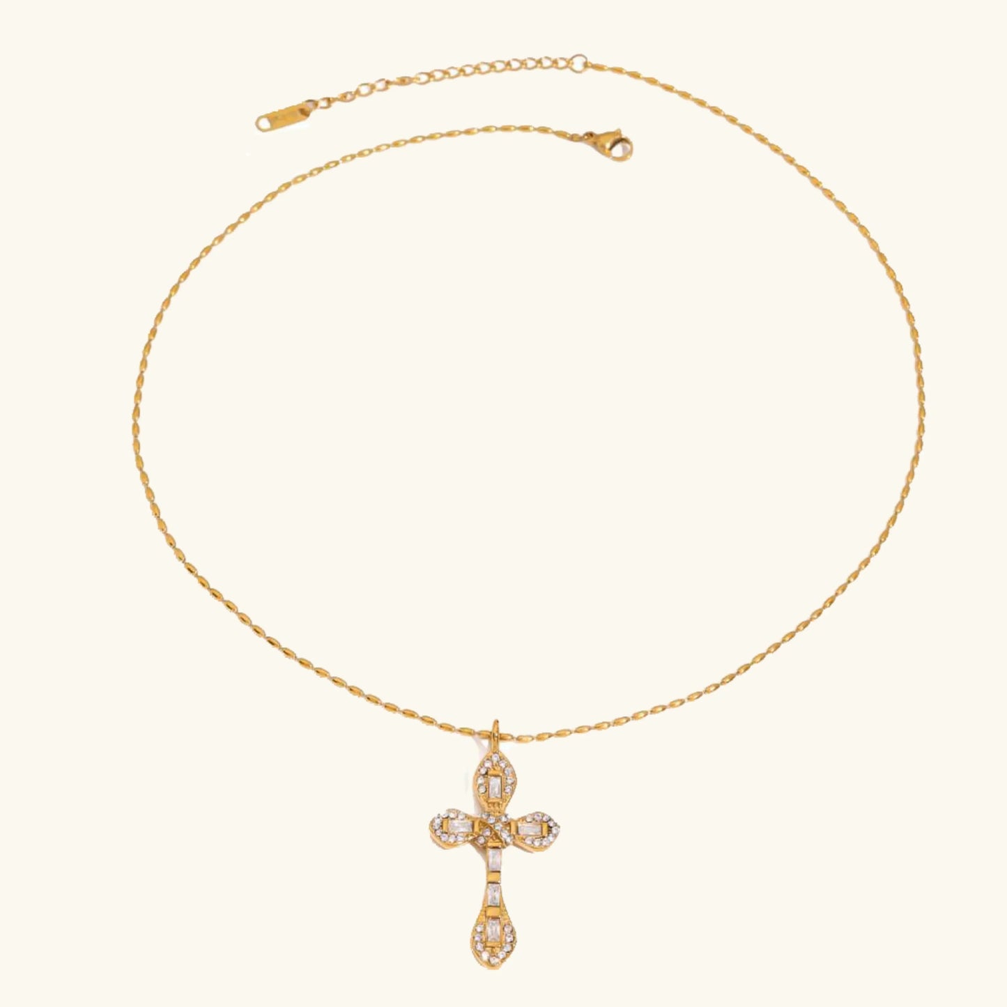 [Raffine]Olea Diamond Crucifix