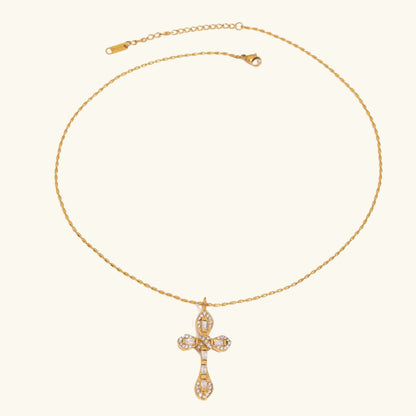 [Raffine]Olea Diamond Crucifix
