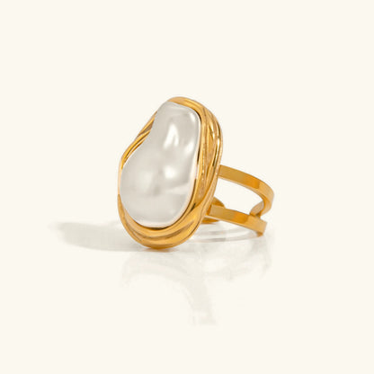 [Raffine]Charis Gold Pearl Ring