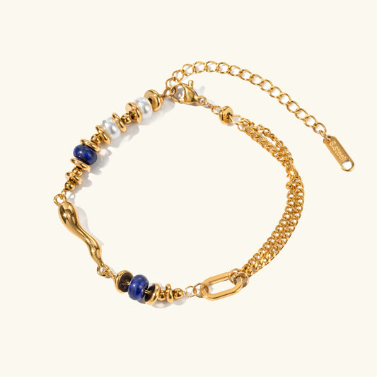 [Raffine]Quintessa Layered Chain Pearl Bracelet