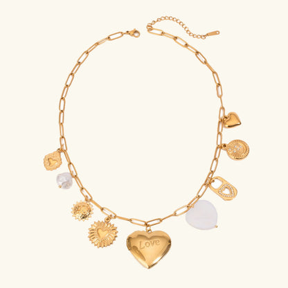 [Raffine]Lianne Gold Heart Locket