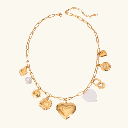 [Raffine]Lianne Gold Heart Locket