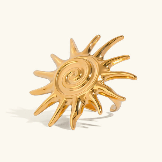 [Raffine]Solstice Golden Sun Ring