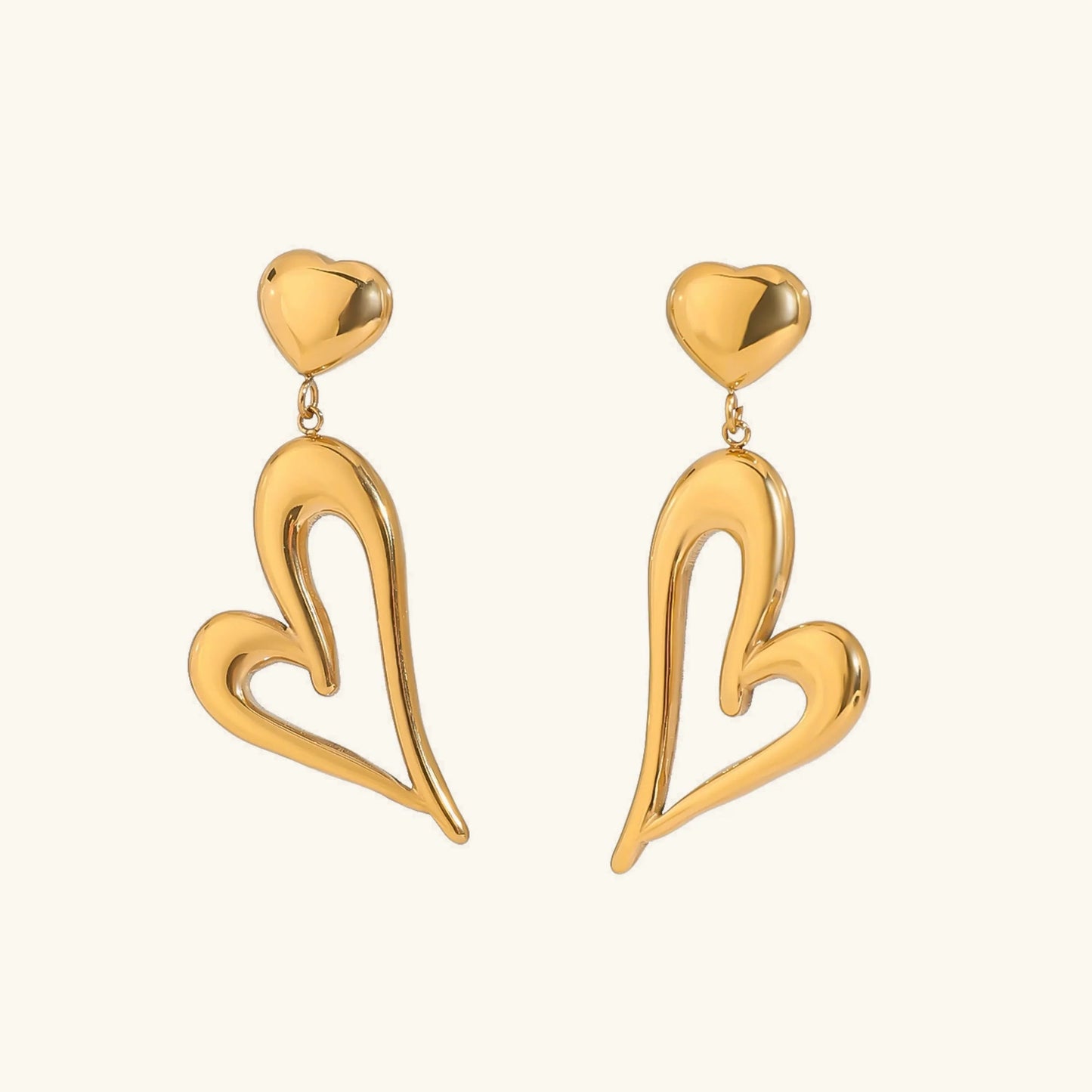 [Raffine]Venus Gold Heart Earrings