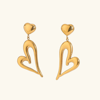 [Raffine]Venus Gold Heart Earrings