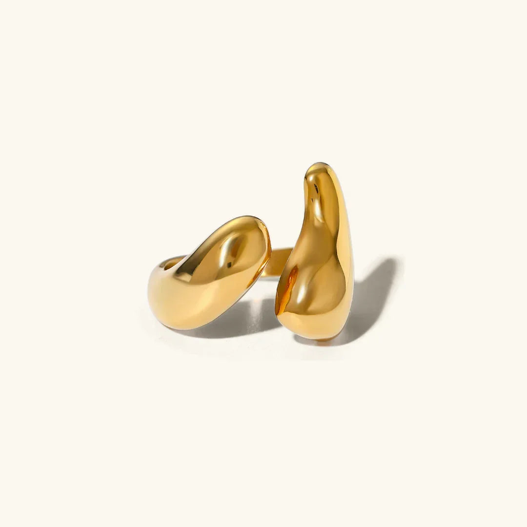 [Raffine]Abstract Gold Ring