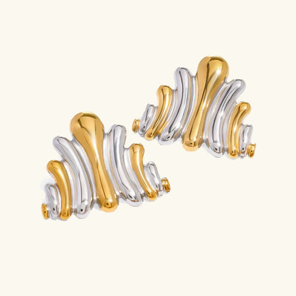 [Raffine]Nora Ripple Gold Earrings