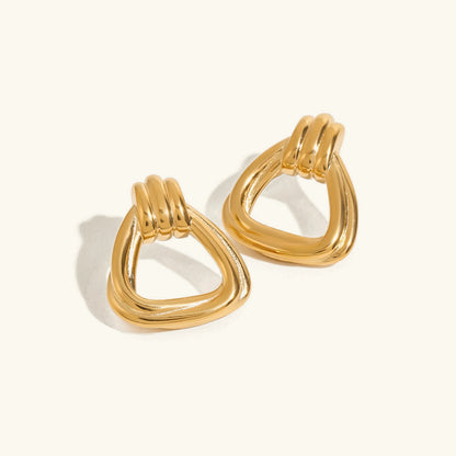[Raffine]Doris Knot Charm Gold Earrings