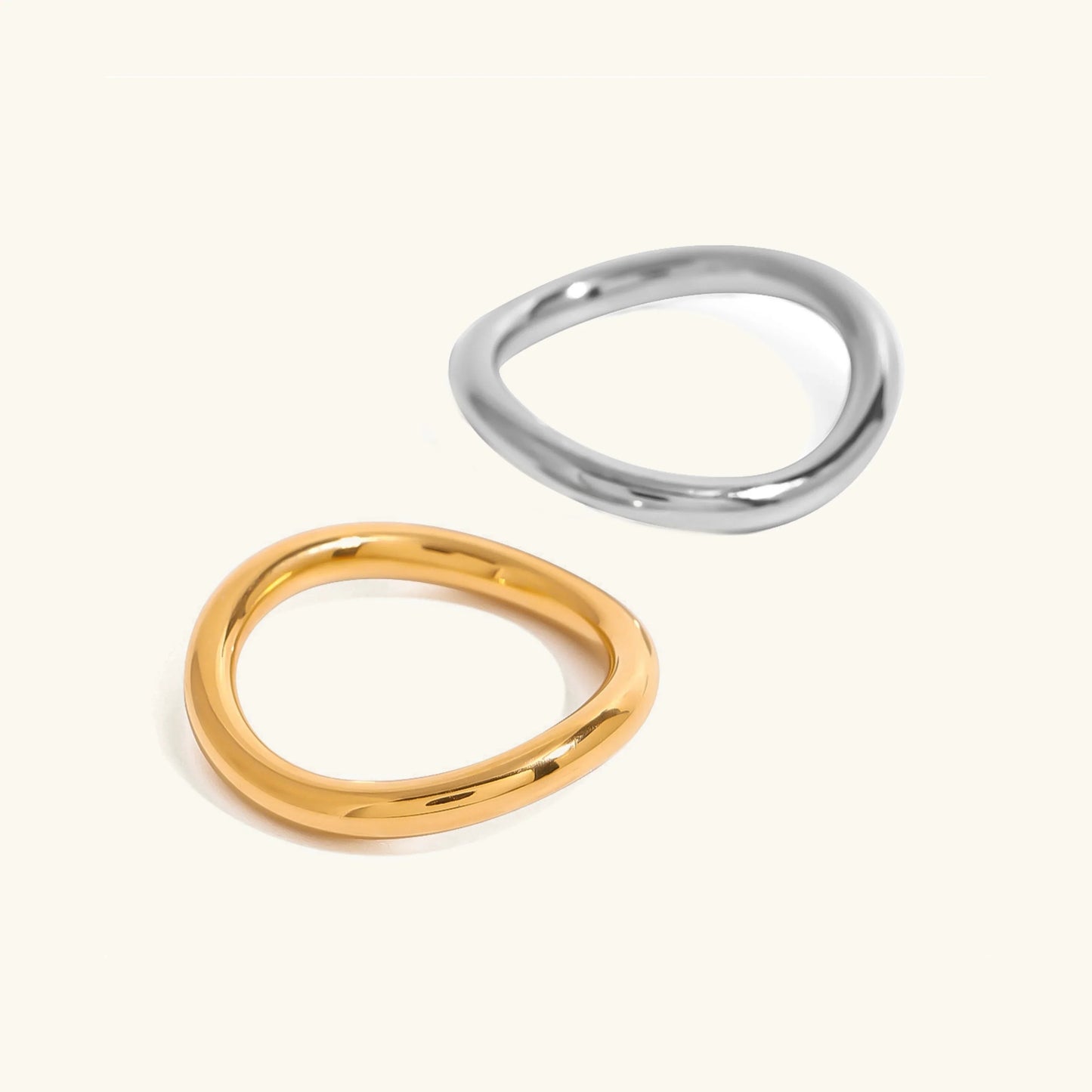 [Raffine]Miley Gold & Silver Layered Rings