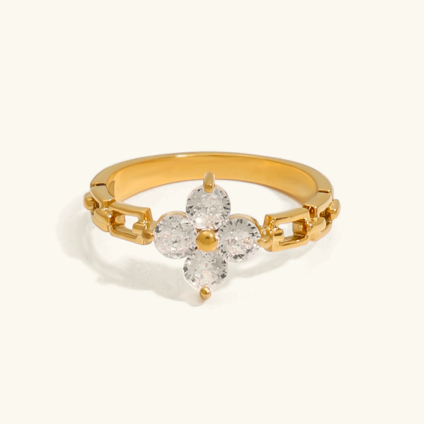[Raffine]Clestine Diamond Petal Ring