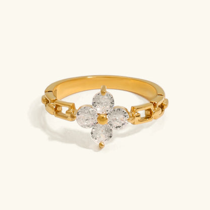 [Raffine]Clestine Diamond Petal Ring