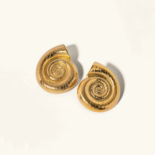 [Raffine]Nauticia Gold Shell Earrings