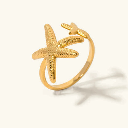 [Raffine]Seastar Gold Starfish Ring
