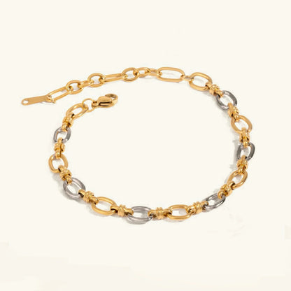[Raffine]Addison Two Tone Gold Bracelet